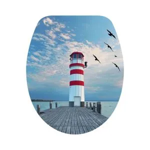 Modern bedrukte toiletbril