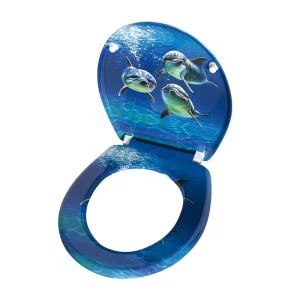 Bedrukte toiletbril met zeethema